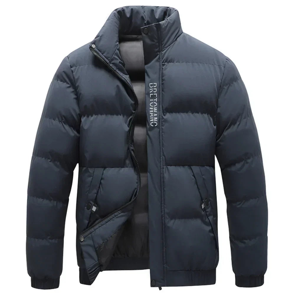Veste d'hiver homme en tissu résistant avec col ajusté 0