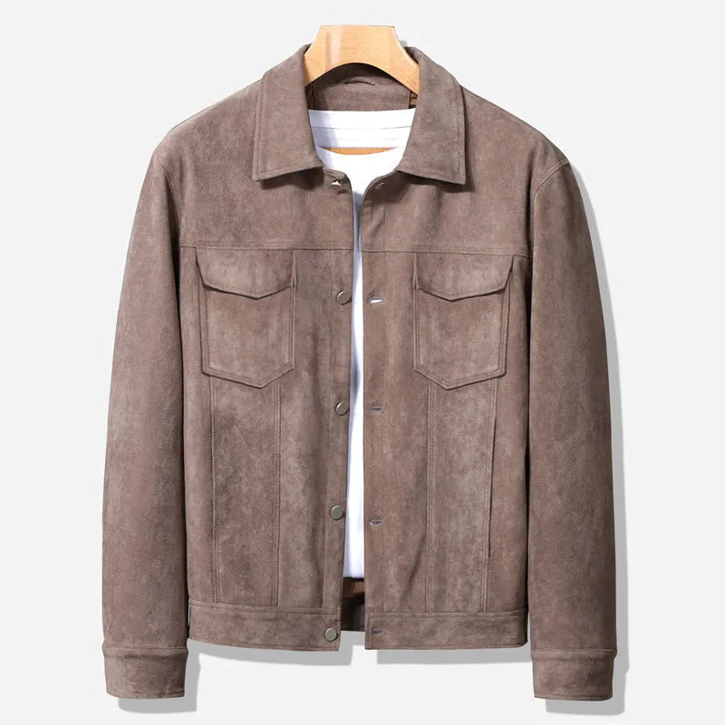 Veste en daim homme décontractée élégante et confortable 1