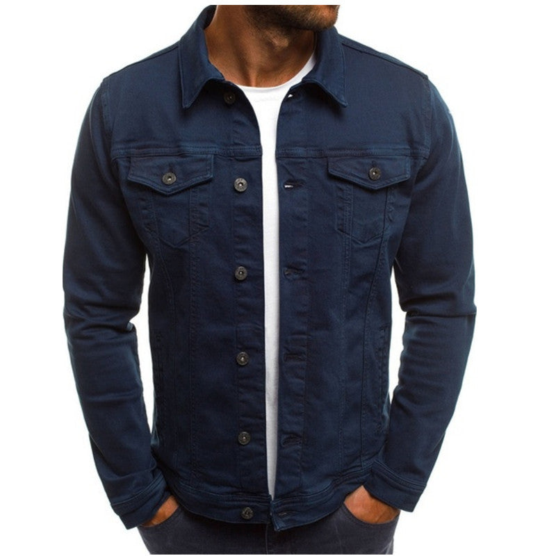 Veste en denim décontractée pour homme 9