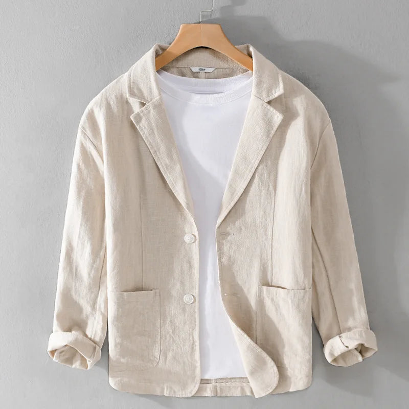 Veste en lin homme décontractée pour un style élégant 0