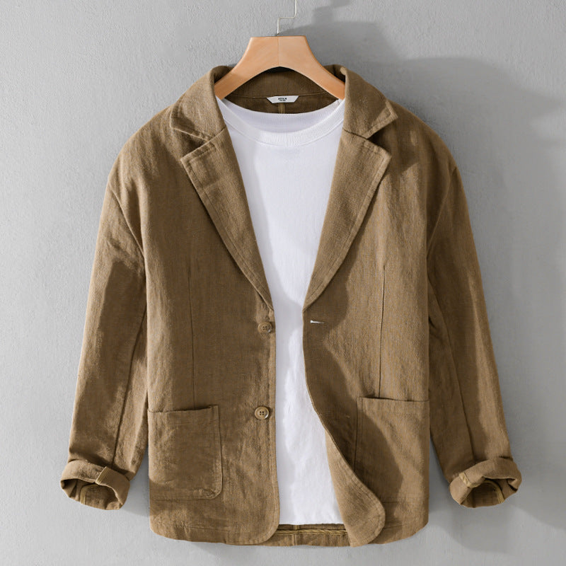 Veste en lin homme décontractée pour un style élégant 1
