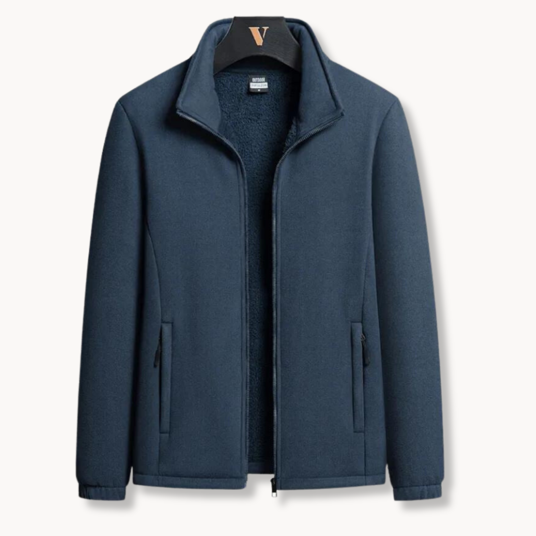 Veste en polaire mi-épaisse pour homme avec col rabattu 0