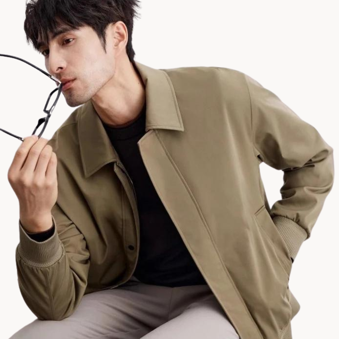 Veste en toile homme ajustée en polyester 5