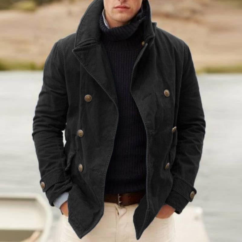 Veste en velours côtelé pour homme avec col montant 2