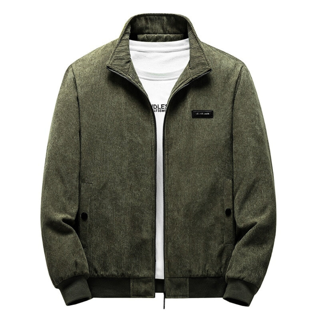 Veste en velours côtelé rétro pour homme avec doublure sherpa 1