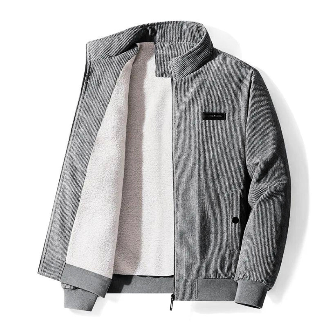 Veste en velours côtelé rétro pour homme avec doublure sherpa 3