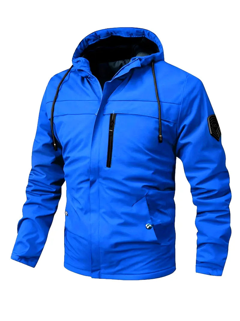 Veste imperméable homme légère avec capuche en tissu 1