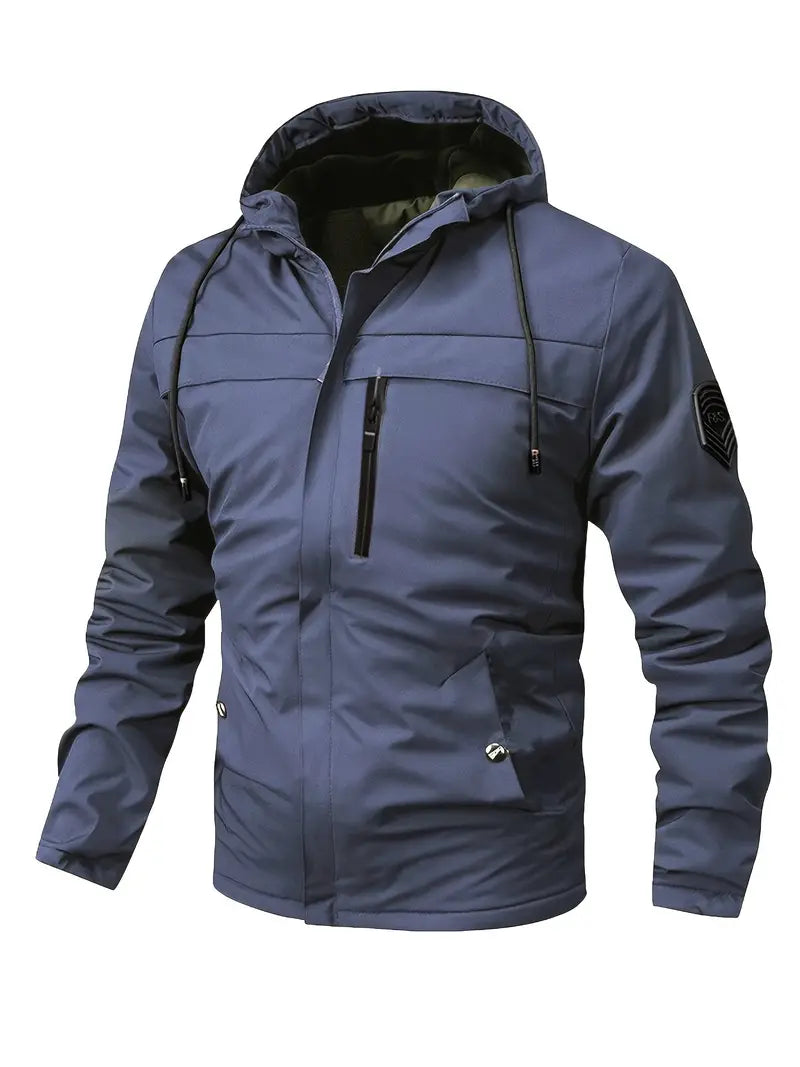 Veste imperméable homme légère avec capuche en tissu 4
