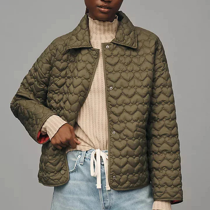 Veste matelassée femme avec détail en cœur 0