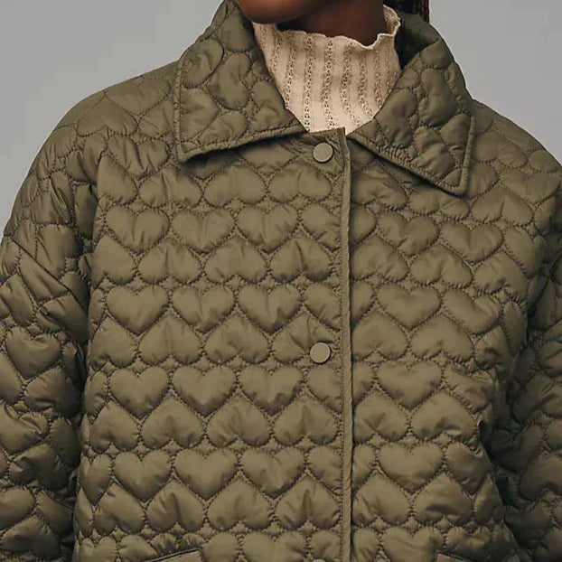 Veste matelassée femme avec détail en cœur 1