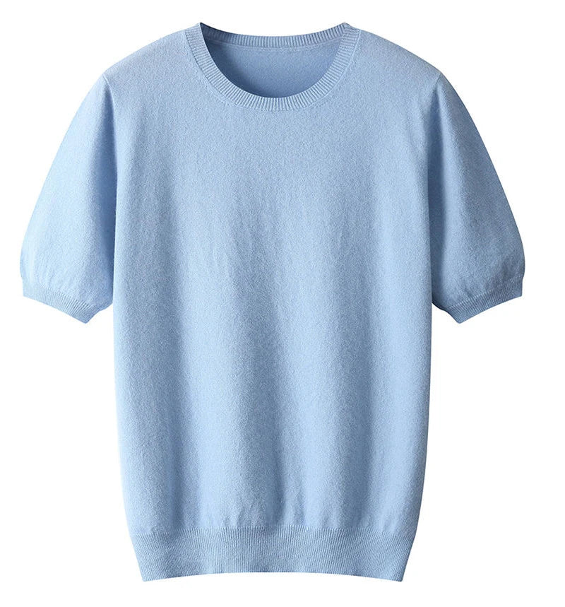 T-shirt d'été en cachemire pur pour homme